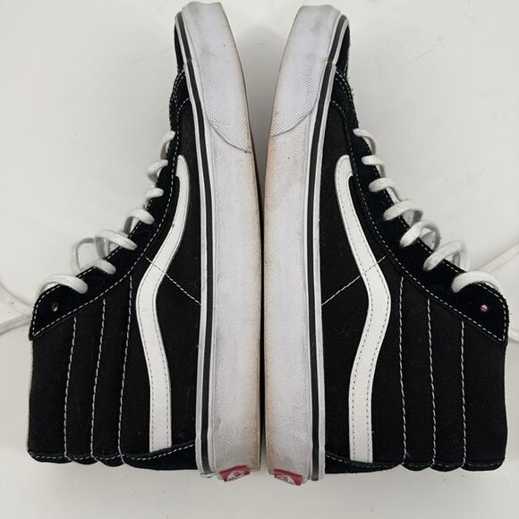 Vans Black and White High-Top Lace Up Sneakers Size 7 / Womens 8.5 - Picture 12 of 16